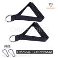 LeiyanLuxury 1 pc Upgraded Stirrup Handle Exercise Grip Tricep Rope Strap Cable Machine Attachment Resistance Band Handles Grips. 