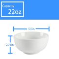 Set of 5 Ceramic Bowl sets(5inch) of 5 New Century Cereal and Soup Bowls for Rice, Dessert, Salad, Snack Kitchen Dishwasher & Microwave safe (White, 5.5INCH). 