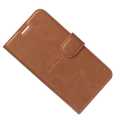 Samsung A20 Kaiyue Pouch With Free Full Glue Tempered Glass - Brown. 