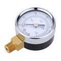 Pressure Gauge - 0 - 30 psi 0 - 2 bar Mini Dial gauge compressor meters hydraulic pressure gauge Gage double scale Black. 