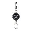 Retractable Key Chain With 23 Inchs Stainless Cable (2 Packs ). 