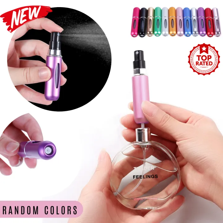 5ml Refillable Mini Perfume Spray Bottle Aluminum Spray Atomizer Portable Travel Cosmetic Container Perfume Bottle