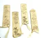 4 Pcs of Book Mark Rectangle Wooden Tags  Nature Wood Slice DIY Crafts Bookmark Garment Clothing Tag Gift Bags Hanging Label Decor. 