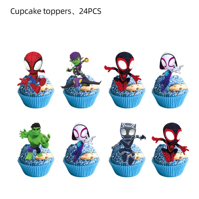 Spidey%20And%20His%20Amazing%20Friends%20Party%20Decoration%20Spiderman%20Birthday%20Theme%20Tableware%20Paper%20Plates%20Balloons%20Baby%20Shower%20-%20Image%204