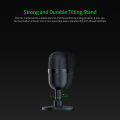 HXSJ Razer Seiren Mini Usb Condenser Microphone Ultra-Compact Streaming Microphone With Supercardioid Pickup Pattern Silver. 