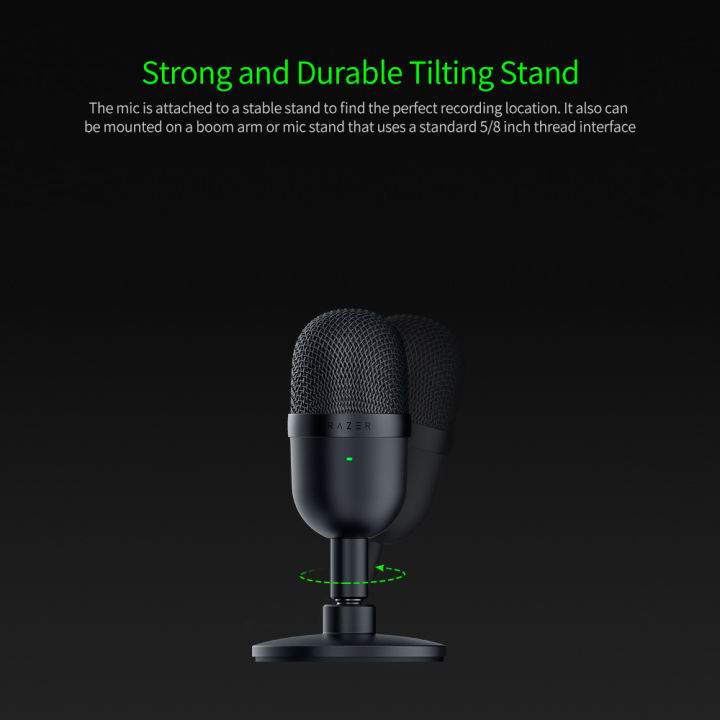 HXSJ%20Razer%20Seiren%20Mini%20Usb%20Condenser%20Microphone%20Ultra-Compact%20Streaming%20Microphone%20With%20Supercardioid%20Pickup%20Pattern%20Silver%20-%20Image%205