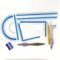 High Quality 9pcs Marshal Mathematical Set Mathematical Instruments School Stationary Items for Student. 