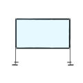 Huife 100inch 16:9 Projector Screen Portable Bracket Projection Screen Folding Projecting Screen Home Theater for Outdoor Home Office. 