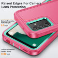 3 In 1 Full Cover Shockproof Phone Case With Stand For Samsung Galaxy A13 4G / A13 5G / Galaxy A04S Thick Hard Phone Casing Contrasting Colors Fashion Phone Cover Shell. 