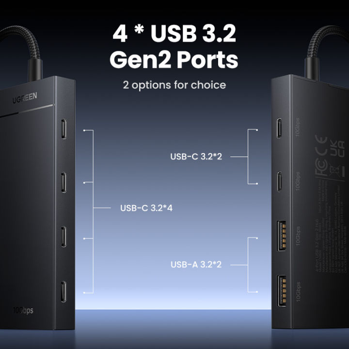 UGREEN%20USB%20C%204-Port%20HUB%2010Gbps%20USB%20Type-C%203.2%20%204*USB%20C%EF%BC%8C2*USBA2*USB%20C%20Port%2010Gbps%20USB%20Splitter%20for%20Macbook%20Air%20M3%20Samsung%20S24%20Ultra%20-%20Image%202