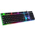 RGB Gamming Keyboard LDK.ai R260 Suspension 7 Colorful Backlit 104 Keys USB Wired Gaming Keyboard. 