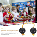 2X Rhythmic Ball,Egg Shaker Double Gourd Percussion,Kashaka Instrument,Musical Ball Drum Ball, Shaker Rattle,Black. 