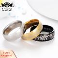 Carat Letter Ring Wear-resistant Titanium Steel Prayer Band Ring. 