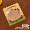 30Pcs Cartoon Kawaii Capybara Special Shaped Sticky Notes Portable Durable Message Paper Self-adhesive Creative Cartoon Notepad. 