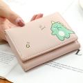 Short Wallet Student Three-Fold Wallet Small Wallets Card Holder Mini Purse for Girls. 