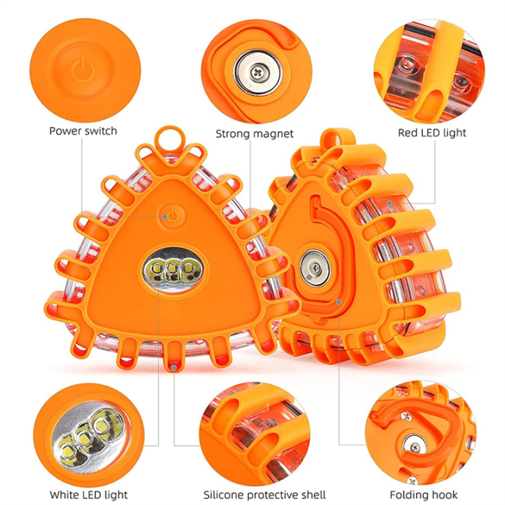 3Piece%20Roadside%20Safety%20Warning%20Lights%20Warning%20Light%20Roadside%20Warning%20Safety%20Disc%20Beacon%20Flashing%20Flare%20Kit%20,Triangle%20-%20Image%203