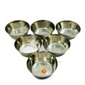 6-Piece Silver Mini Bowl Set - Assorted Sizes (300ml, 225ml, 175ml, 150ml, 125ml, 100ml), Elegant Stainless Steel Bowls for Dips, Appetizers, and More. 