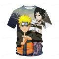Naruto Series Printed Children's Kakashi 3D Cartoon T-shirt Top 2023 Summer Latest Cartoon Short Sleeve T-shirt Boy's Top 4-14T. 