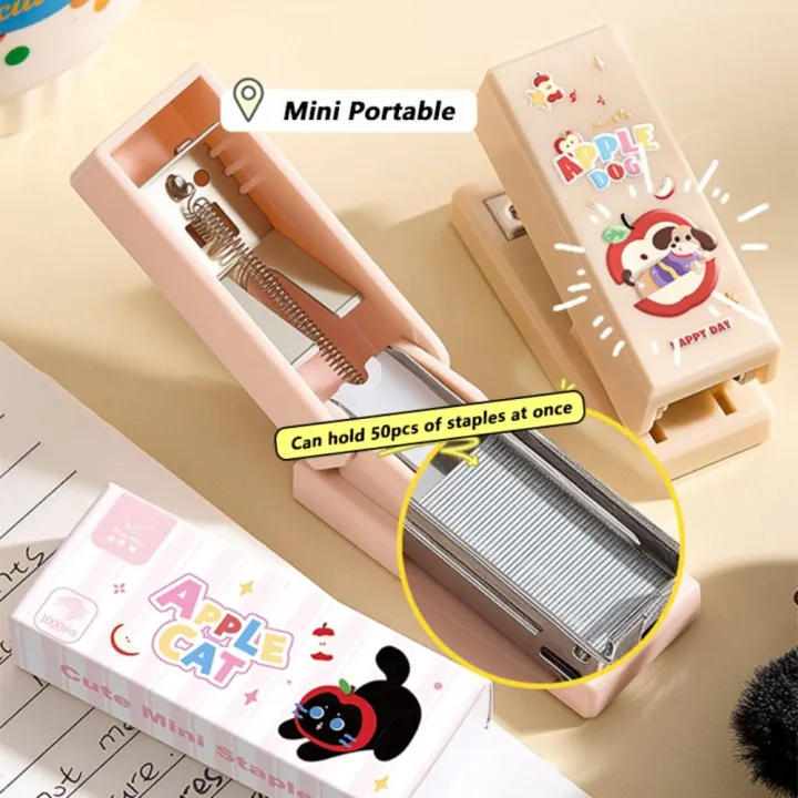 New%20Dachshund/Black%20Cat%20Stapler%20Use%2024/6%20Staples%20Mini%20Portable%20Manual%20Stapling%20Machine%20Labor-saving%20Portable%20Heavy%20Duty%20Stapler%20Bookbinding%20Supplies%20-%20Image%208