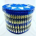 Eco friendly palmyra storage basket with lid. 