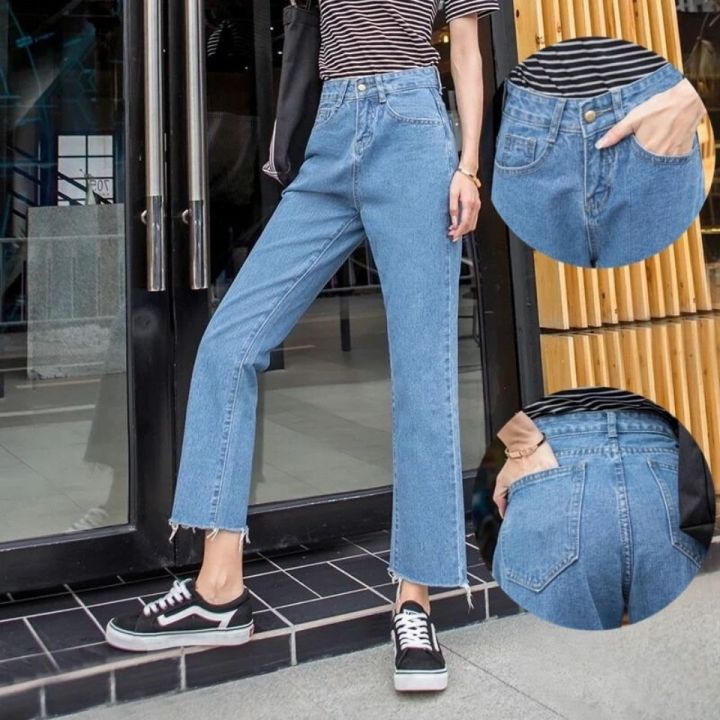 High%20Waist%20Straight%20Jeans%20Women's%20Loose%20Korean%20Style%20Student%20Wide-Leg%20Pants%20Slimming%20Versatile%20Spring%20and%20Summer%20Small%20Cropped%20Pants%20Fashion%20-%20Image%205