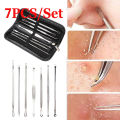 Waitz Naitz 7/9pcs Stainless Steel Blackhead Remover Tool Set Whitehead PiHot Selling mple Spot Comedone Acne Extractor Remover Popper Face Tools Kit. 