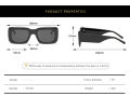 New big box sunglasses European and American fashion ladies sunglasses trend wide-leg sunglasses. 