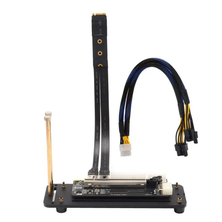 Laptop External Graphics Card EGPU PCI-E 3.0 X16 to M.2 NVMe Extension Cable with Bracket for ITX STX EGPU Bracket External Graphics Card Bracket