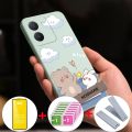 3 in 1 Case for VIVO Y36 y16 y17s y02s v25 pro V25E 4g y27s Y27 y22 y22s y35 5g back cover Softcase shockproof Cover new design aesthetic with holder and soft film YTMCBZJXX01. 