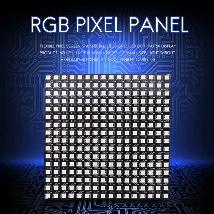 WS2812B%20LED%20RGB%20Flexible%20Pixel%20Panel%2016X16%20Individually%20Addressable%20Panel%20Light%20LED%20Module%20Screen%20-%20Image%207
