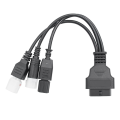For Yamaha 3Pin/4Pin Honda 6Pin Motorcycle OBD Diagnostic Canbus Connector Cable OBD2 3 In1 Plug Cable Adapter. 