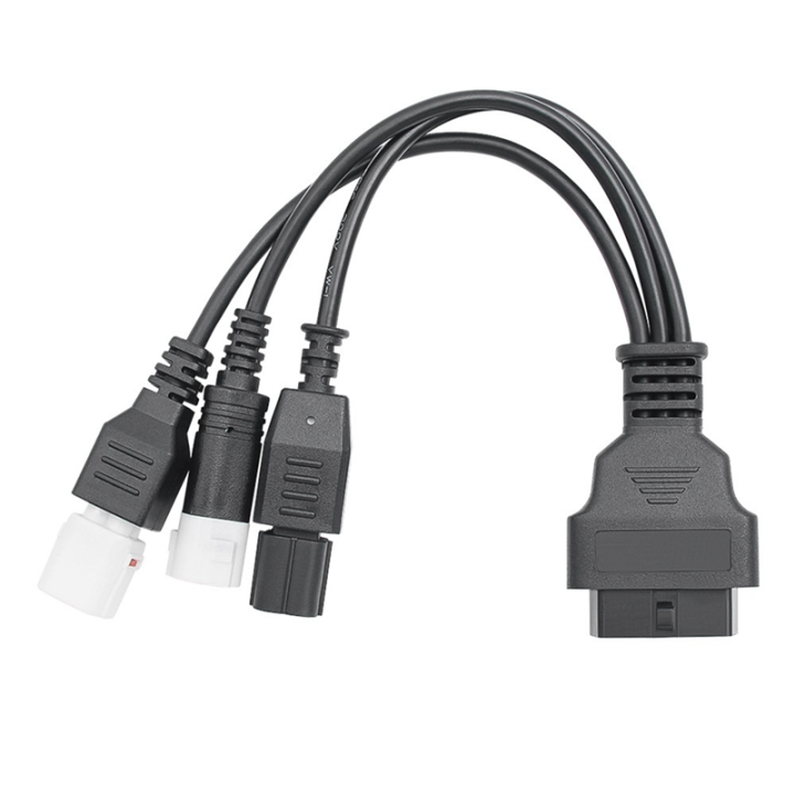 For Yamaha 3Pin/4Pin Honda 6Pin Motorcycle OBD Diagnostic Canbus Connector Cable OBD2 3 In1 Plug Cable Adapter