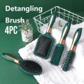 Anti-static Smooth 4PC Hair Air Cushion Comb Dark Green Plastic Comb Scalp Massage Air Bag Comb Curly Hair Styling Comb Ribs Comb Roller Comb. 