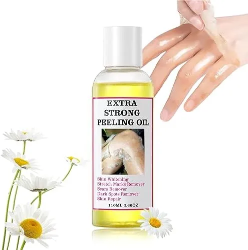 BOTOWI Body Exfoliate Peeling Oil, Yellow Peeling Oil, Peeling Oil for Dark Skin, Yellow Peeling Oil with Salicylic Sodium Hyaluronate, Exfoliating Peeling Solution for Body (1PC)  FROM DUBAI (SAM)