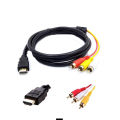HDMI Male to 3RCA Cable Red White Yellow Cable AV Audio Video Gold Plated Lead  Cp846  H. 