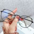 New Cat Ear Anti Blue Light Eyeglasses Metal Thin Round Frame Fashion Cute Glasses For Girls Computer Spectacles Eyes Protection. 