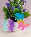 Colorful Key chain Funny Bubble Pops Fidget Toy Fidget Toys Keychains Anti-stress keytags. 