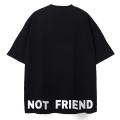 Oversized T shirt Make Money Not Friend Oversized Jet Black Tee Graphics T Shirt Street culture Style Tee 240gsm High Quality T shirt S to 2xl G I A Clothing Brand New Drop Hot Sale Viral Tee Handwash Tee  Black Tee. 