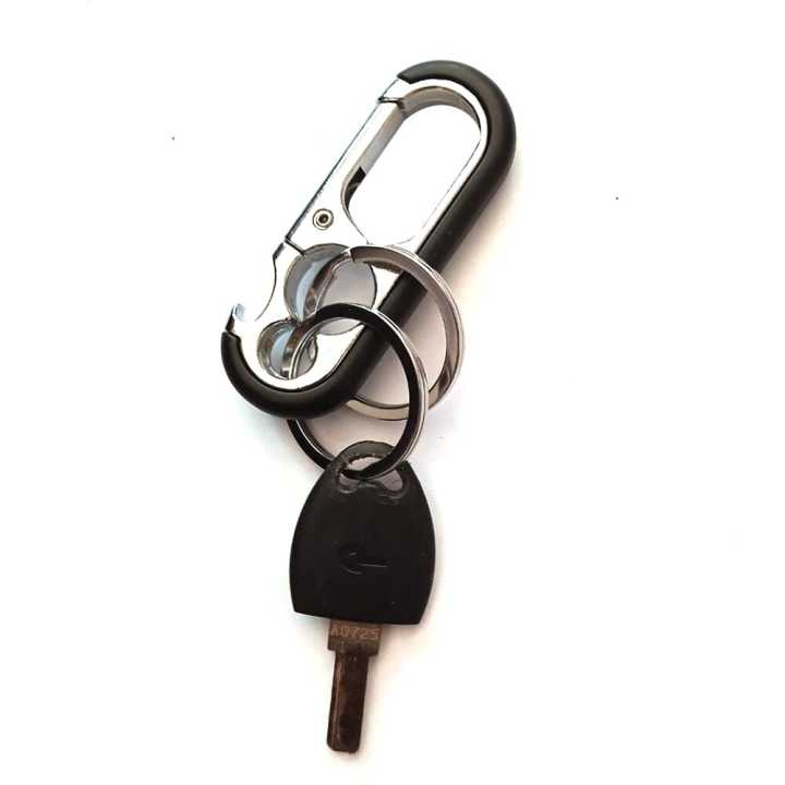 Simple Metal Key Chain Alloy Keys Organization Dual Key Clip Keychain for Car Keys Unisex