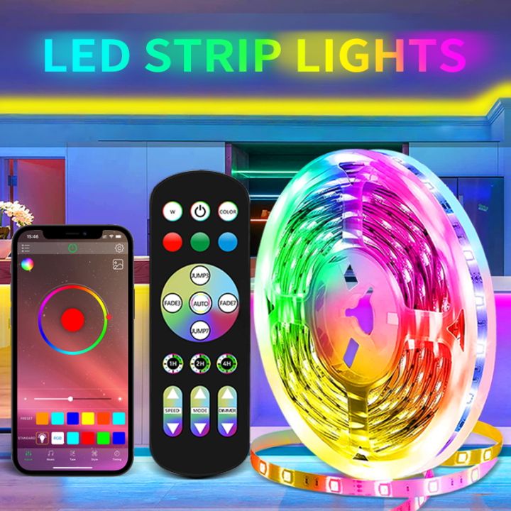 1M-30M LED Strip Light 5050 RGB 5V USB Bluetooth LED Lights Flexible ...