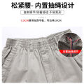 Buy One Get One Free Summer Casual Pants Men Washed Cargo Pants 2 Striped plus Size Straight Loose Solid Color Trousers. 