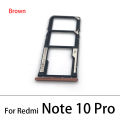 100% New SIM Card Chip Slot Drawer SD Card Tray Holder Adapter For Xiaomi Redmi Note 10 Pro / Note 11 4G +Pin Tool. 