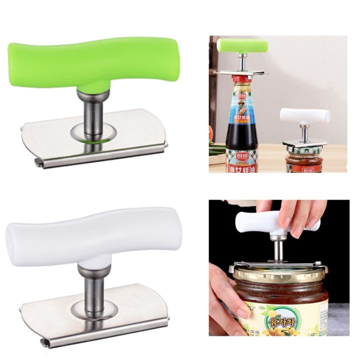 【HOT】 Multi-Function Bottle Cap Opener Stainless Steel Adjustable Lids Off Jar Opener Labor-Saving Screw Can Opener For Kitchen Gadget