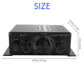 12V Mini Audio Power Car Amplifier Digital Audio Receiver AMP Dual Channel 20W+20W Bass Treble Volume Control for Home. 