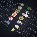 Anime Demon Slayer Necklace For Women Men Kimetsu No Yaiba Kamado Metal Necklaces Anime Jewelry Pendant Chains Choker Collares. 