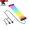 KOKKO COOLMOON ARGB LED Strip Light Fits 8PIN 24PIN Power Cables DIY Lamp Bar Light Strip For PC Computer Case Chassis. 