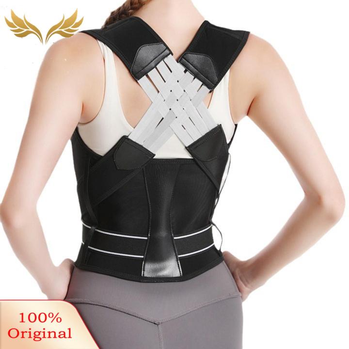 SuperRide Spine Alignment Brace Adjustable Posture Corrector for Men Women Teens Back Support Shoulder Brace Belt Strap Anti-hunchback Correction Breathable Comfortable Improve Posture Reduce Pain