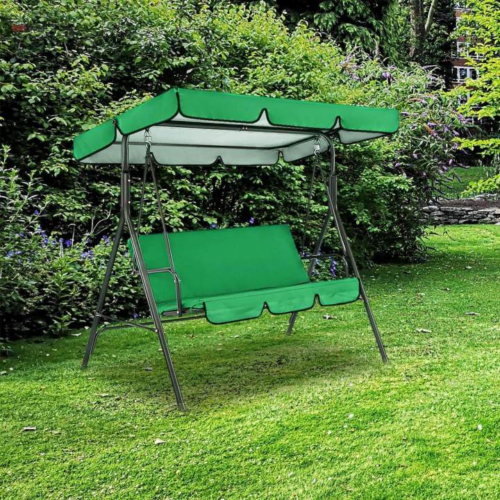 Garden Swing Chair Canopy Cover Kit Canopy 195x125x15cm Waterproof Sunproof Green