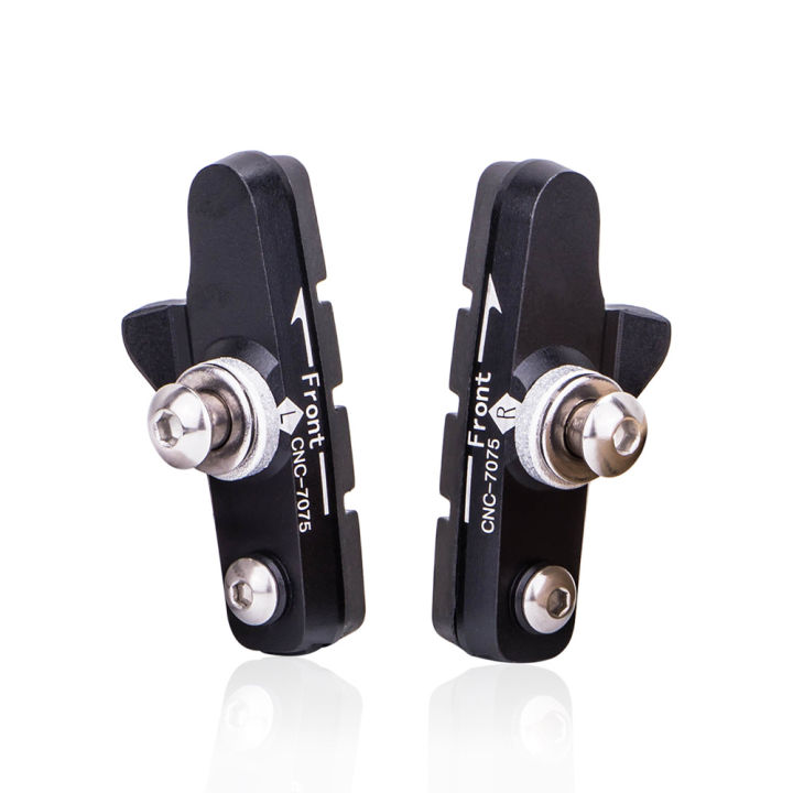 2Pcs Road Bicycle Brake Pads C Brake Aluminum Alloy Silent Wear Resistant Brake Block Hydraulic Rubber Brake Accessories