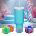 Silicone Silicone Boot Easy To Clean 2.95in 40oz Tumbler Sleeve 7.5cm Flexible Bottle Bumper for Outdoor Activities Gym Use. 